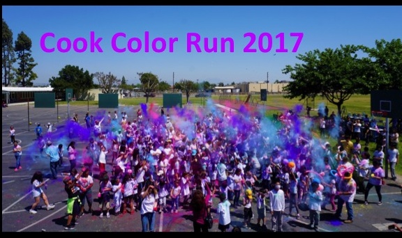 Students taste the rainbow at Cook's annual Color Run!
