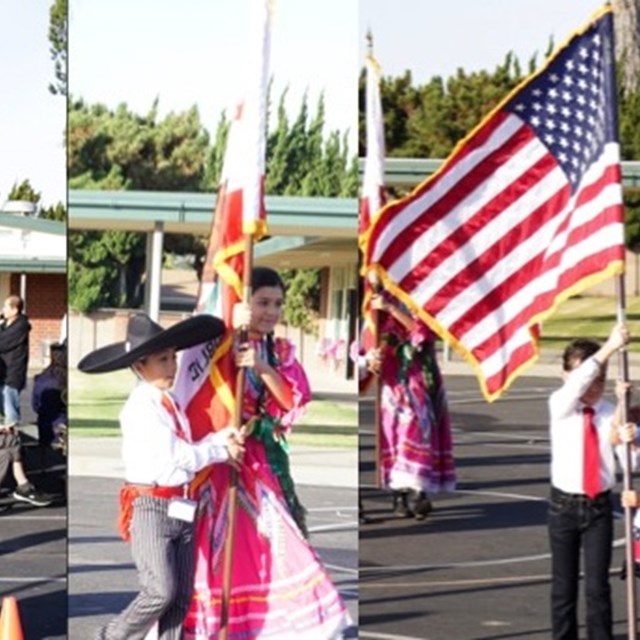 The cultural celebration parade embraces every nationality. We are a community.