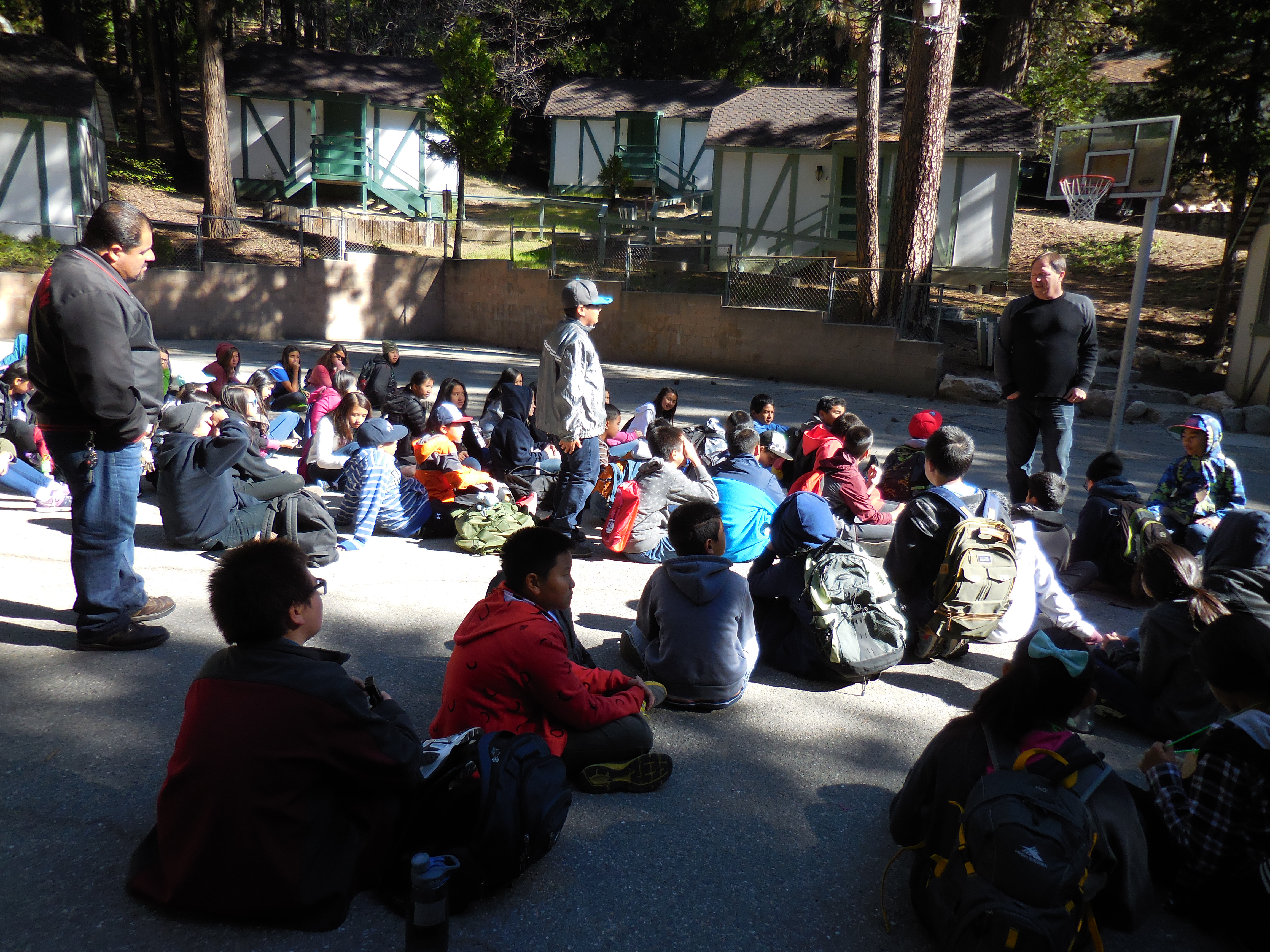 Students get in a circle and do a quick whip around to discuss their favorite part of the day.