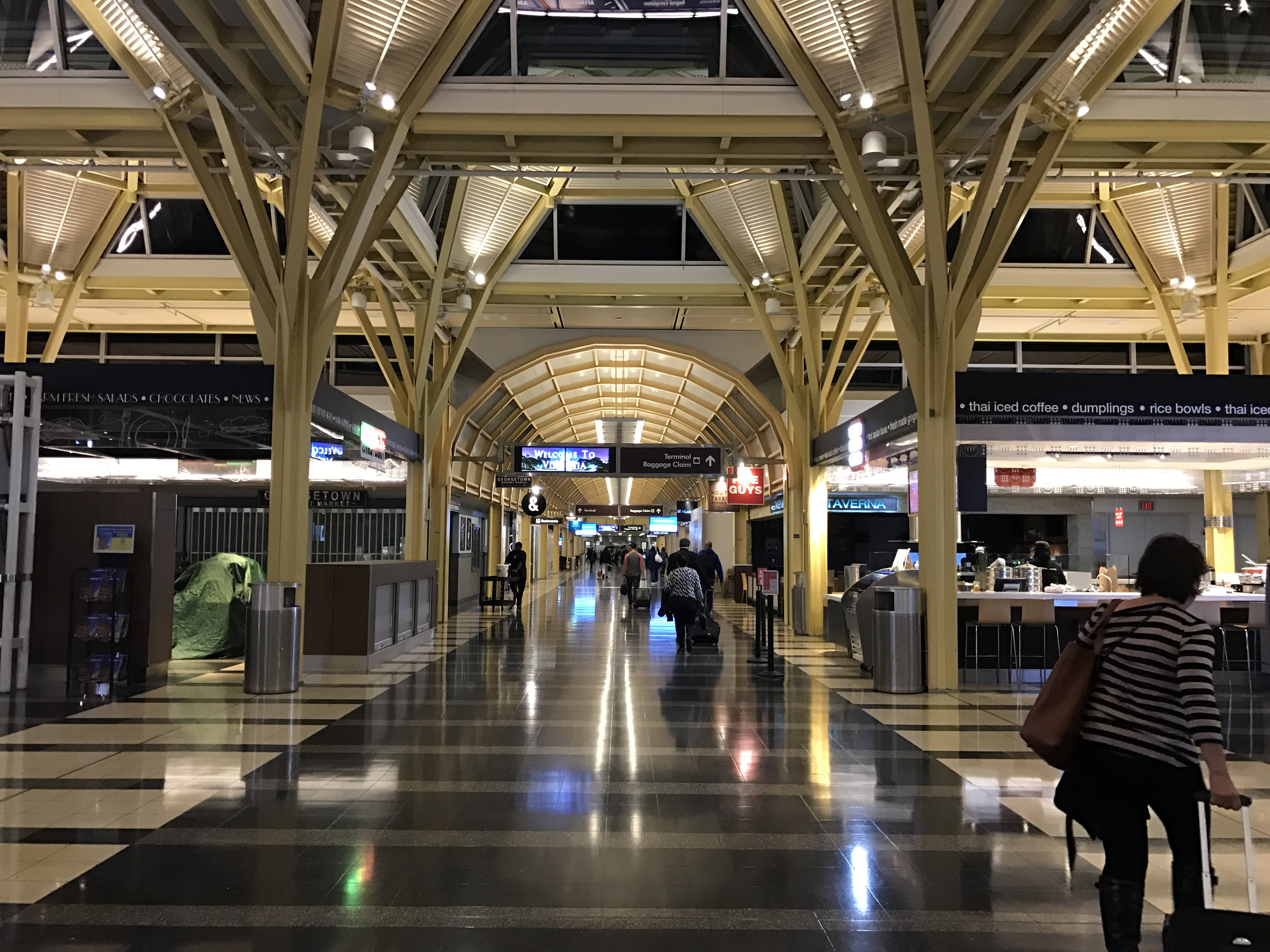 Beautiful view of the airport upon arrival to our Washington D.C. trip.