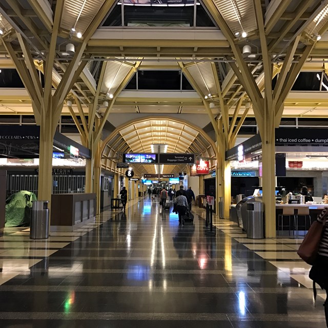 Beautiful view of the airport upon arrival to our Washington D.C. trip.