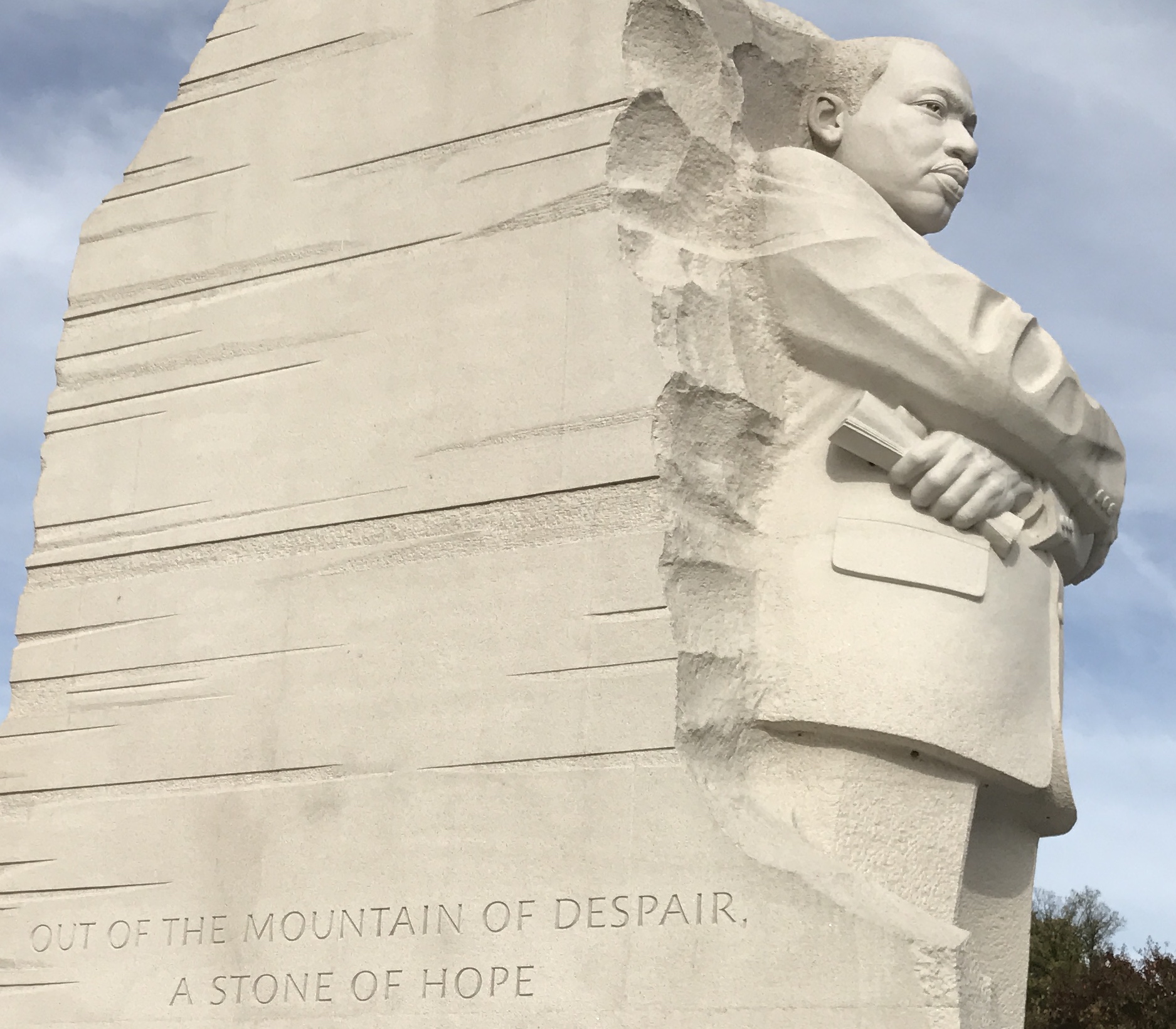 This Martin Luther King statue reminds students of Civil Rights activists' endeavors.
