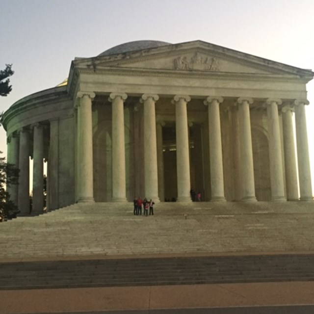 The Lincoln Memorial transforms in the morning's lighting.