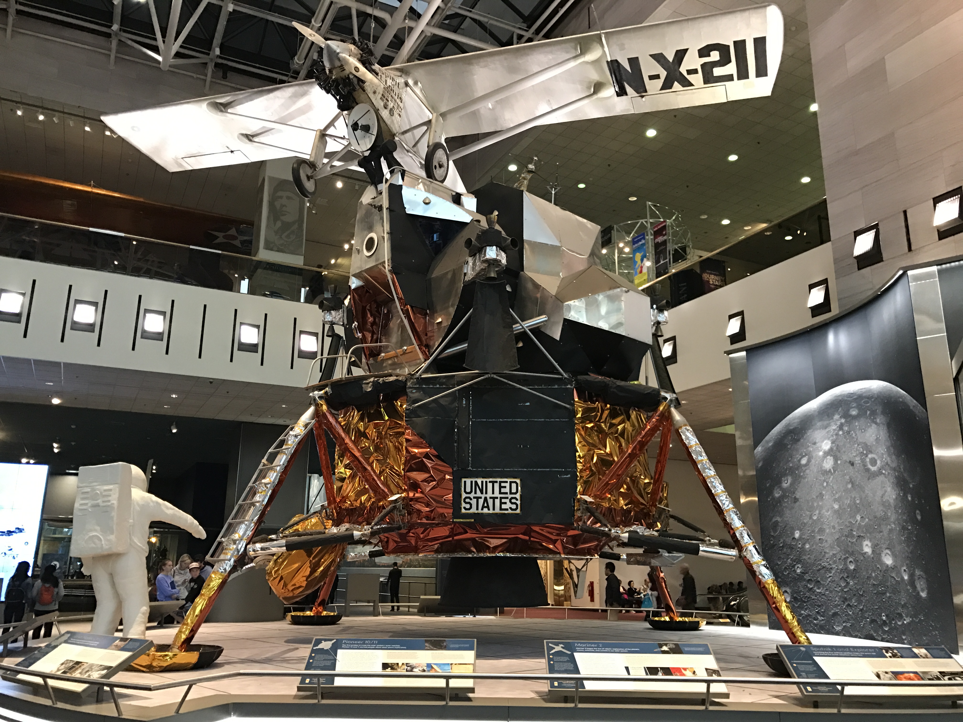 The museum has plenty of complex machinery statues.