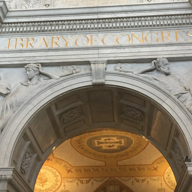 The detail on the Library of Congress's walls is impressive!