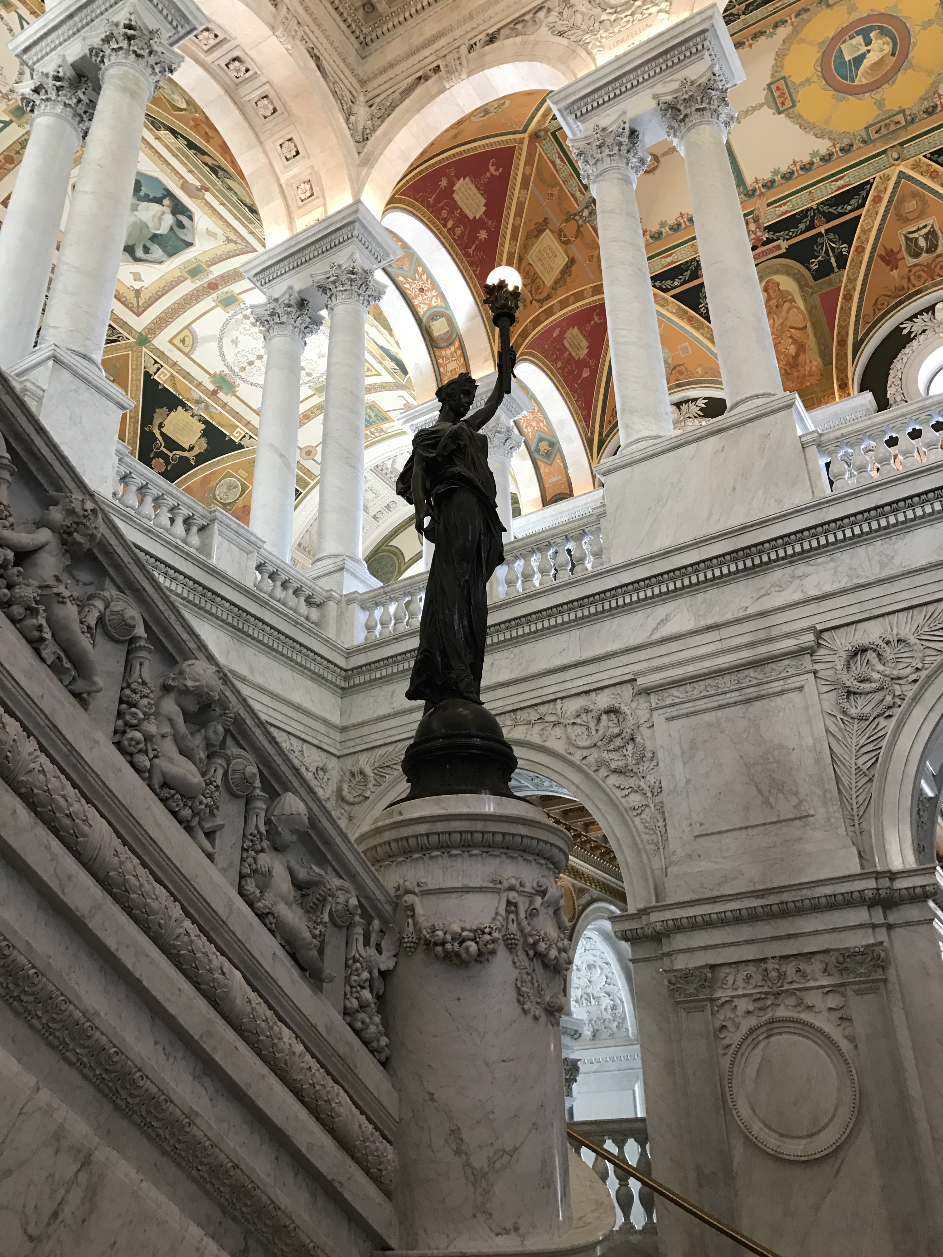 Students are finally face-to-face with this iconic statue.