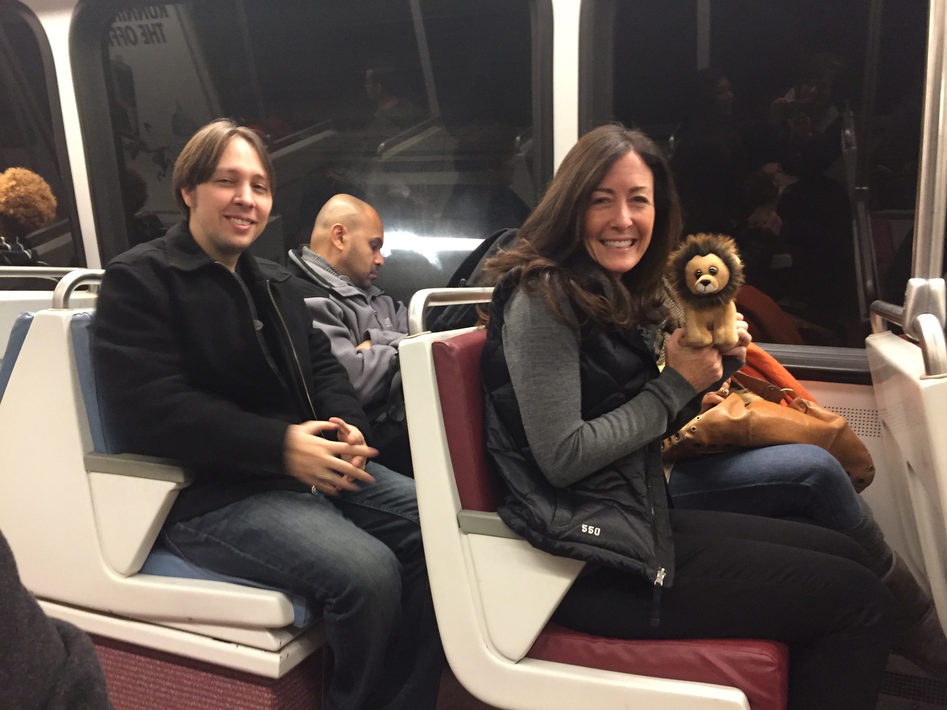 Students create their own little community during subway rides.